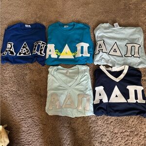 Alpha delta pi letter shirts
